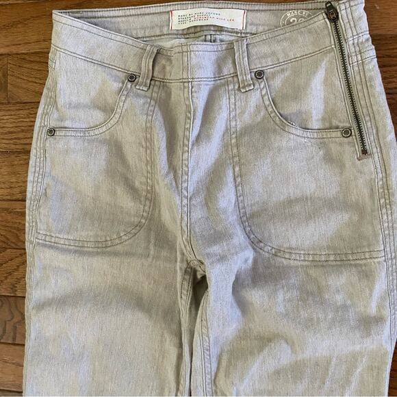 Marc by Marc Jacobs Cal Linen Cotton Workwear Wide Leg Flare Jeans Pants Size 26 - Picture 5 of 14